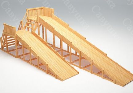 Зимняя горка wood-7