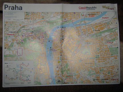 Прага карта города туристическая