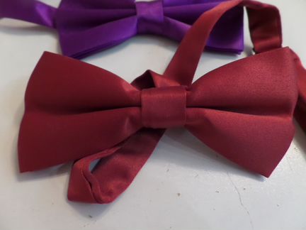 Галстук-бабочка, бабочка фиолетовая, зеленая