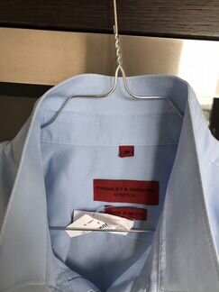 Сорочка slim fit 43 синяя