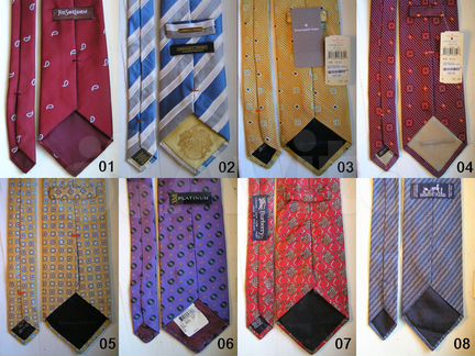 Галстуки топ-брендов из США (по 1 экземпляру)