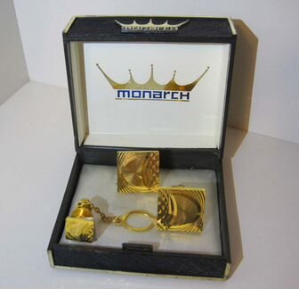 Запонки и булавка для галстука Monarch, винтажные