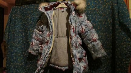 Комбинезон и куртка зимний на девочку р.122