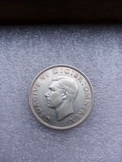 Великобритания 1/2 кроны, 1941г серебро