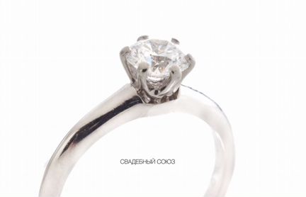 Золотое помолвочное кольцо Tiffany с брил. 0.52 ct