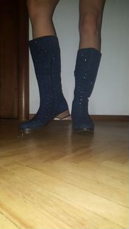 Новые сапоги замша и мех